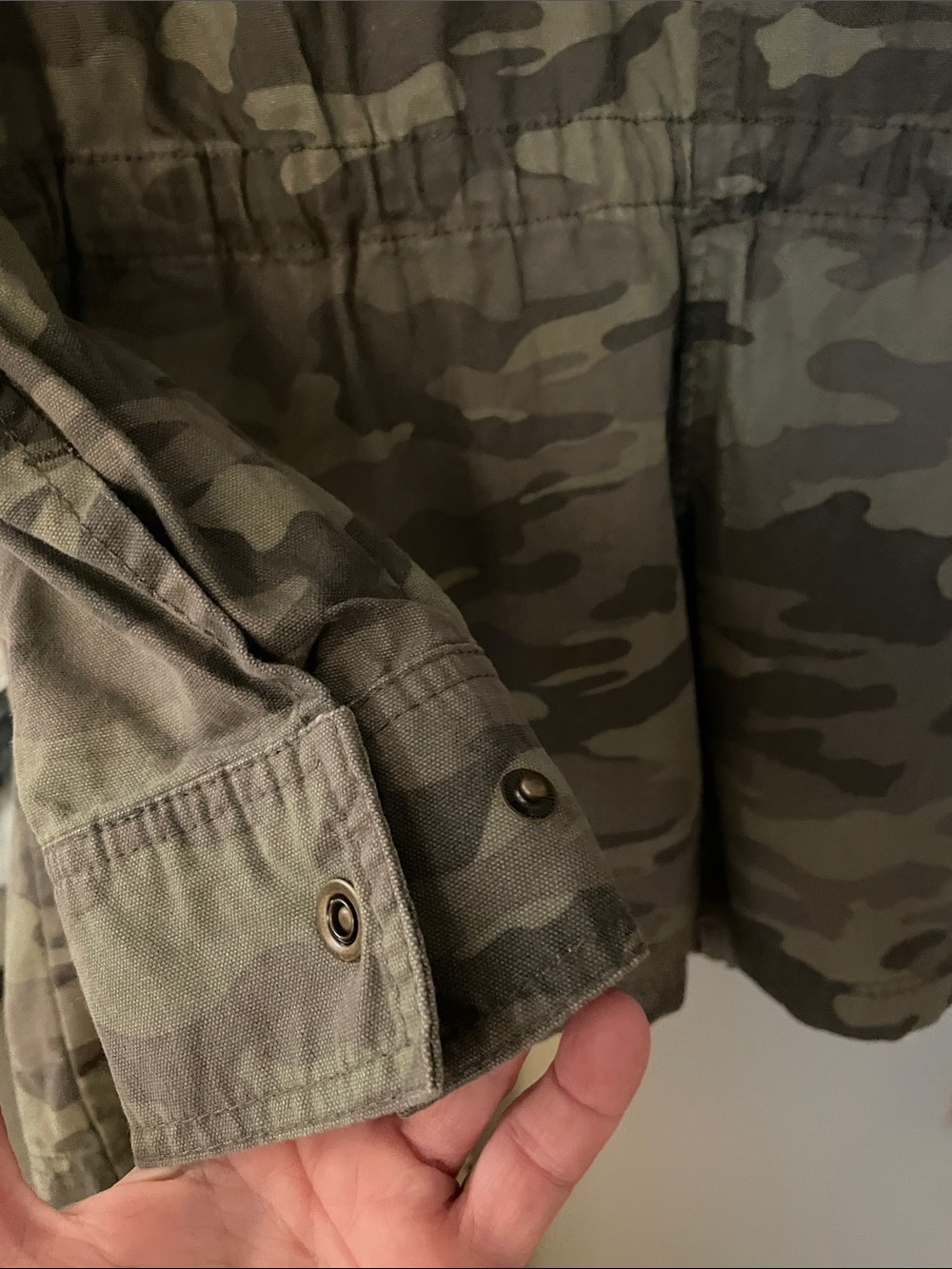 Universal Thread Olive Camo Utility Jacket with Hood - Picture 5 of 5